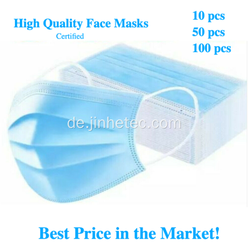 CE FDA 3-lagige medizinische Einweg-Gesichtsmaske
